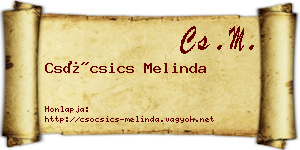 Csócsics Melinda névjegykártya