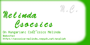 melinda csocsics business card